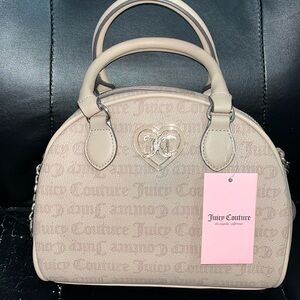 Juicy Couture Flawless Dome Satchel Gothic Dots Cafe